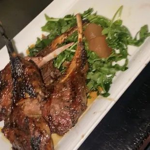 The Lamb Lollipops were delicious as was the Hamburger.   Service was pleasant but on the slow side.  Nice environment with live music.