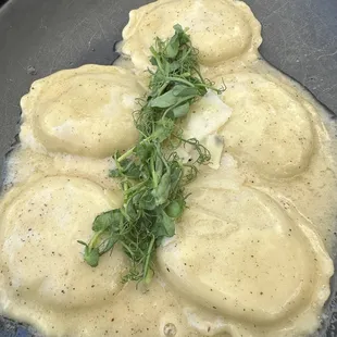 Mushroom Ravioli. Yum!