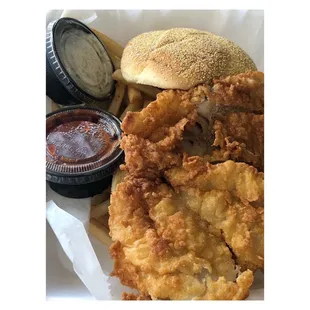 Grouper Sandwich with Fries