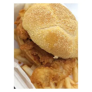 Grouper Sandwich with Fries