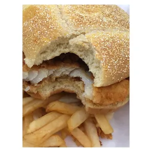 Grouper Sandwich with Fries