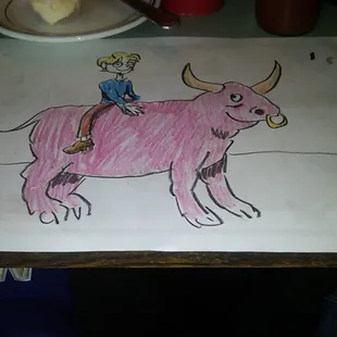 One of the two drawings I did while waiting for my terrific Congressional burger at this place...