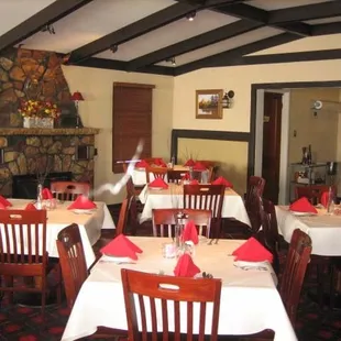 Dining Room With A Great fireplace!