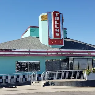 the front of the restaurant