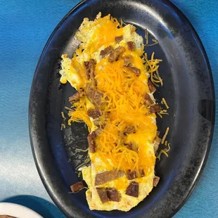 Sausage cheese omelet