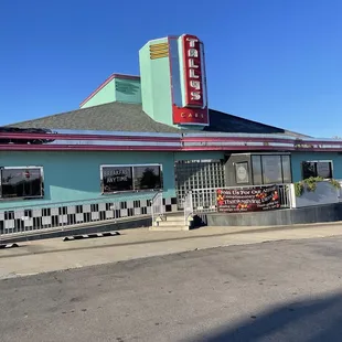 the front of the restaurant