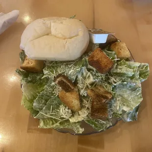 House Side Salad and Dinner Roll (One of the side options for Fish Fry)