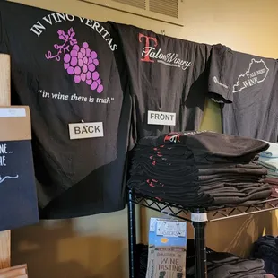 t - shirts on a rack