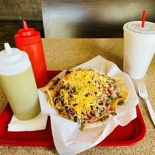 Super Nachos &amp; a large drink