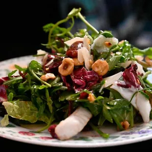 Tricolore...Salad of Italian Greens. This is just half of the very large salad.