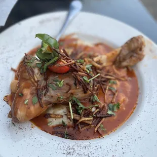 a plate of food on a table