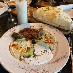 Ayran Mezze Platter Flat Bread