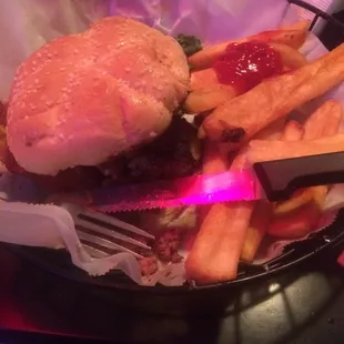 Black &amp; Blue with bacon