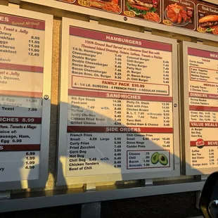 Updated menu