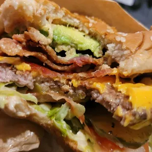 Bacon Avocado Cheese Burger