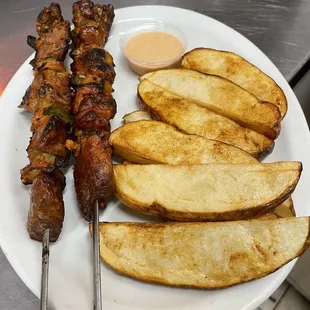 Kabobs and Potatoes