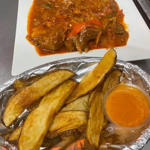 Goat Plate with Potatoes