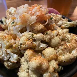 a bowl of cauliflower and onion