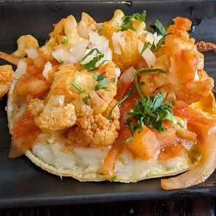 a close up of a plate of food