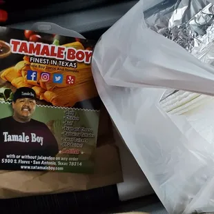 Tamales and carne guisada taco (yummmm)