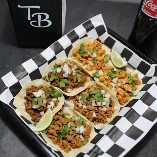 2 ASADA, 2 AL PASTOR, and 2 CHICKEN TACOS !!  * Photo from Tamale Boyz Facebook page