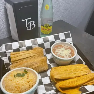 4 TAMALES RICE/BEANS    *Photo from Tamale Boyz Facebook page