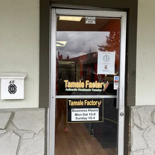 the entrance to tamale factory