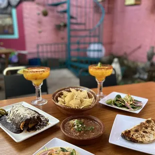 a variety of mexican food