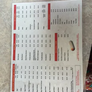 Menu side two