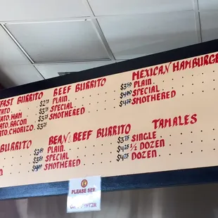 menu, donuts