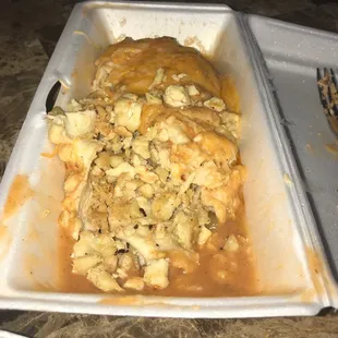 I would not recommend me this place . I ordered a chicken burrito and the chicken was dried and taste old . I didn&apos;t eat it .