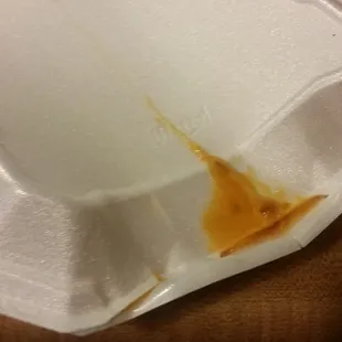 This is how your food gets packed.  Unfortunately, my burritos were stacked (two high) on top of the tamales.