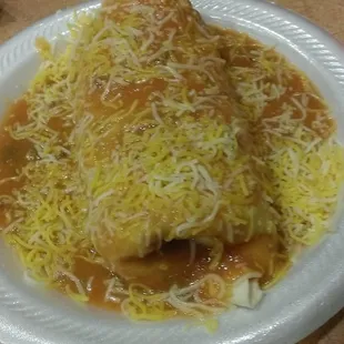 Bean burrito smothered. Best $3.69 spent today!