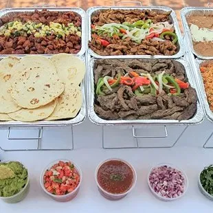 a variety of mexican food