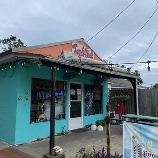 the front of the restaurant