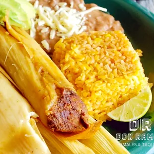 a plate of mexican food
