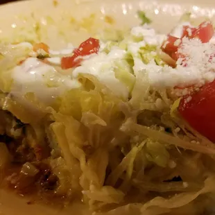 Partially eaten chicken suisas.