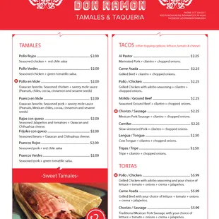 Our New Menu