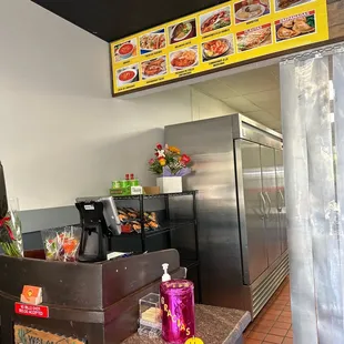 Register with menu on top