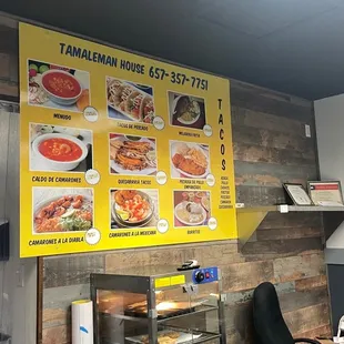 Menu with pictures