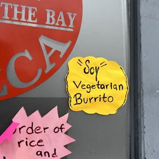 stickers on a refrigerator door