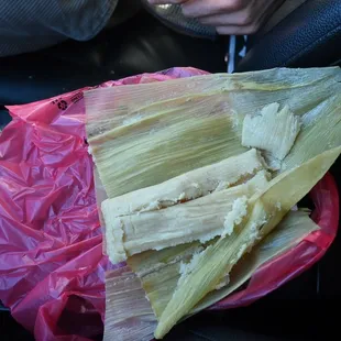 Sweet corn tamale