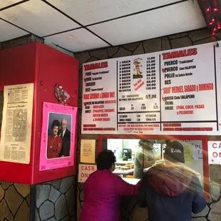 two people ordering food