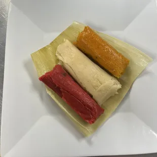 Sweet Tamales
- Corn
- Strawberry
- Pineapple