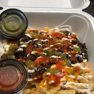 Loaded Fries with steak