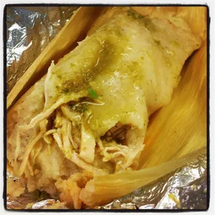 Un Tamale de pollo.....it was hella good