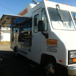 a food truck parked in a parking lot