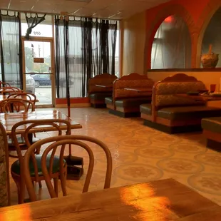 the inside of a restaurant