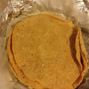 Made in house tortillas, very good. Seems like a corn/flour hybrid. This vexes me. ;)