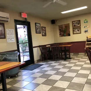 the inside of a restaurant